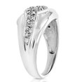 thumbnail image 2 of Vir Jewels 0.18 CTTW Black and White Diamond Wedding Band Ring 10K White Gold Swirl Size 7, 2 of 9