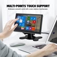 thumbnail image 3 of LESOWN Small 7 inch IPS Second Screen Touchscreen Portable External Monitor Full HD 1024x600 HDMI LCD Display with Dual Speaker & Stand Black, 3 of 9