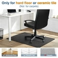"Griffinlife 55"" x 35"" Office Rolling Chair Mat, Hardwood Floor Protector, Black"