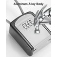 thumbnail image 3 of Sentryse Key Lock Box, Portable Combination Lockbox Wall-Mounted Key Storage Box, Resettable Code Safe Security Lock Box for Home, Office, Apartment, 3 of 7