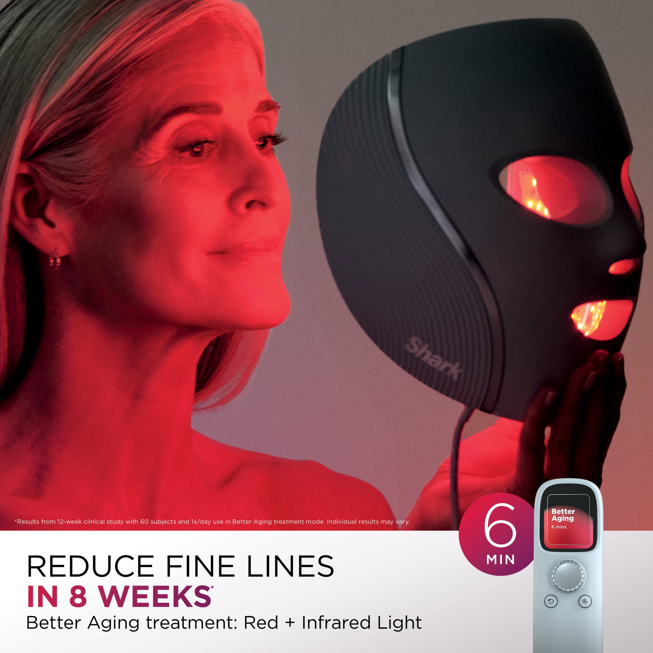 Shark CryoGlow Under- Eye Cooling + LED Anti-Aging & Skin Clearing Face Mask , FW312GN1 Spearmint Green