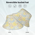 thumbnail image 3 of Kll Boho Bucket Hat for Women Men Packable Travel Beach Sun Hat Outdoor Rave Accessories Reflective Fisherman Cap, 3 of 6