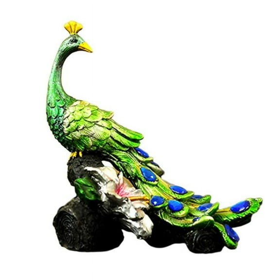 Realistic Animal Beautiful Peacock Statue Home Decor Figurine