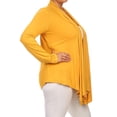 thumbnail image 4 of Women's Plus Size Long Sleeves Loose Fit Solid Open Cardigan, 4 of 4