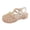 Orange, variant on Girls Crystal Jelly Sandals Closed Toe Hollow Out Shiny Summer Beach Shoes with Non-Slip Sole for Casual Daily Wear, Size 25-32 Kids