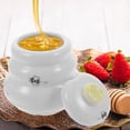 thumbnail image 2 of Honey Pot with Dipper Stick Ceramic Honey Jar with Lid Bee Honey Jar Container for Kitchen, 2 of 8