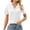 White, variant on Uaswgudfs Women Blouses Summer Tops: Classic V-Neck Short Sleeve Casual T-Shirt with Lightweight Everyday Breathable Fabric
