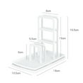 thumbnail image 4 of VONTER Dish Cloths Drain Rack Clean Sponge Holder Rag Storage Rack Kitchen Shelf Kitchen Sink Caddy Organizer, Sponge Soap Holder, Countertop Sponge Rack with Drain Pan Tray and Silicone Mat(White), 4 of 7