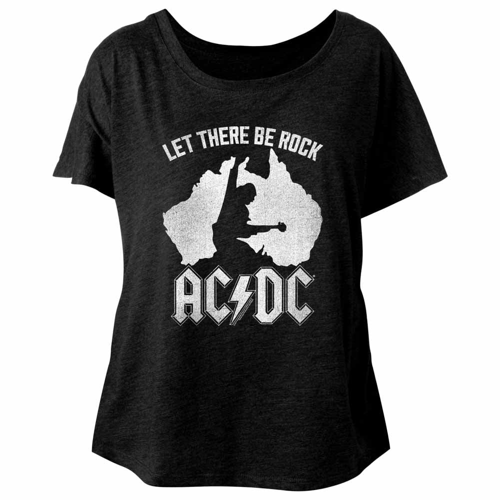 Rock Ladies Dolman Slouchy T-Shirt Tee 