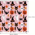 thumbnail image 3 of Halloween Shower Curtain for Bathroom – Cute Spooky Pumpkin Ghost Printed Bath Curtain – Funny Shower Curtain for Bathroom, Farmhouse Seasonal Bathroom Halloween Home Decor 180x180cm, 3 of 8