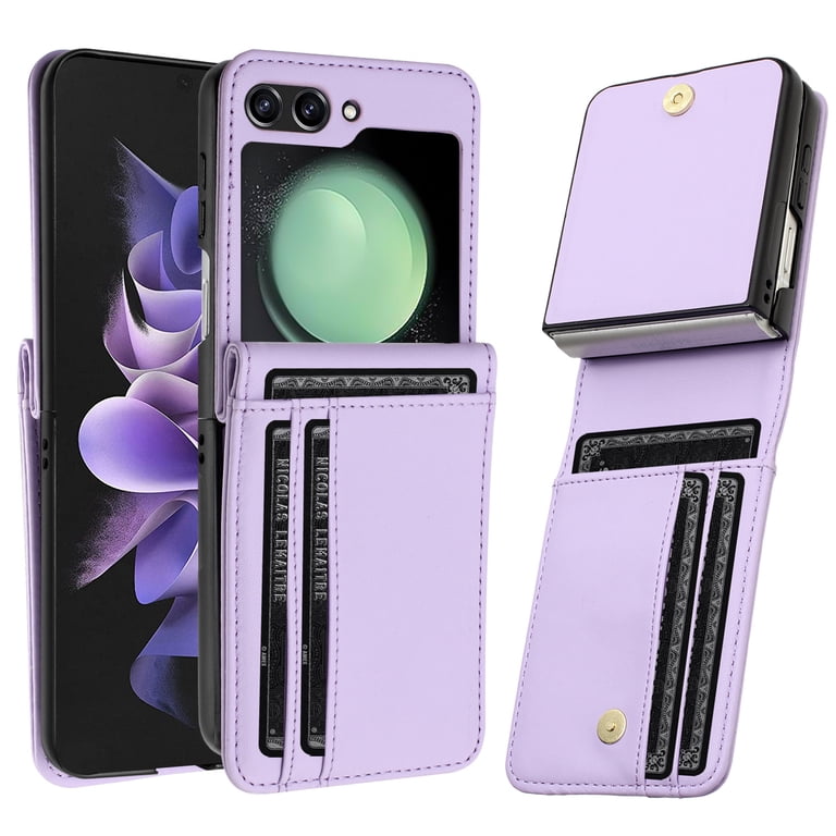 For Samsung Galaxy Z Flip 7 Wallet Case PU Leather Back Storage with Card ID Slot, Pocket Holder, Hybrid Protective Case Cover For Samsung Galaxy Z For Samsung Galaxy Z Flip 7 Wallet Case PU Leather Back Storage with Card ID Slot, Pocket Holder, Hybrid Protective Case Cover For Samsung Galaxy Z
