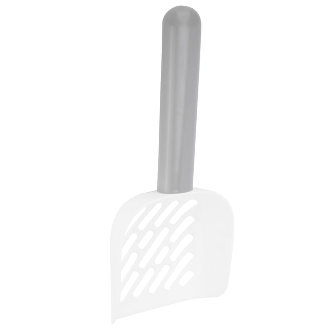 Cat Litter Scoop, Plastic Cat Poop Shovel Household with Hidden Hook for Cat Poop Gray