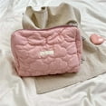 thumbnail image 2 of Fwttom Makeup Bag, Travel Toiletry Bag Make Up Pouch, Portable Large-capacity Cosmetic Storage Organizer for Women Travel Essentials, Pink, 2 of 7