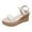 B-White, variant on Espadrille Wedge Sandals for Women Braided Knot Ankle Strap Open Toe Platform Sandal Slingback High Wedge Heel Dess Shoes White-7.5