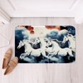 thumbnail image 2 of Tapis de Bain Cheval Animaux de Ferme 16"x24 Pouces Tapis pour Filles, Accessoires de Salle de Bain Western Soleil Rouge Nuages Tapis Extérieurs, Cadeaux Cheval Décoration Western pour la Maison, 2 of 5