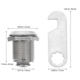 thumbnail image 4 of Cabinet Cam Lock for Office Use Silver Zinc Alloy 4 Pieces 0.5 Inch Wide, 4 of 8