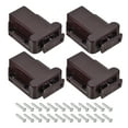 thumbnail image 1 of Unique Bargains 4 Set ABS Automatic Spring Loaded Push to Open Door Catch Touch Lock, Brown, 1 of 6