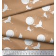 thumbnail image 2 of Soimoi Rayon Fabric Bamboo Tree,Moon & Stork Bird Print Fabric by The Yard 56 Inch Wide, 2 of 3