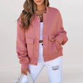 thumbnail image 2 of Niaviben Bomber Jacket Women Crop Jackets for Women Warm Jackets for Women Womens Fall Jackets Long Wool Coat Women Womens Pea Coats Winter Long Wool Winter Coats for Women Pink XL, 2 of 4