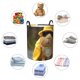 thumbnail image 4 of Fotbe Heavy Metal Style Guinea Pig Cesto de Ropa con Asas, Cesto Impermeable de Gran Capacidad, Bolsa de Lavado para Dormitorio, Cesto de Ropa con Ruedas y Asas-Small, 4 of 6