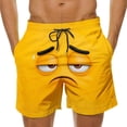 thumbnail image 1 of Men's Cheeky Graphic Beach Pants Drawstring Waist Swim Shorts Breathable Summer Lounge Pants, 1 of 5