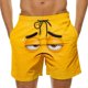 thumbnail image 1 of Pantalones Cortos de Cintura Elástica Divertidos Impresos Casuales de los Hombres, Bajos de Playa Ligeros de Verano, 1 of 5