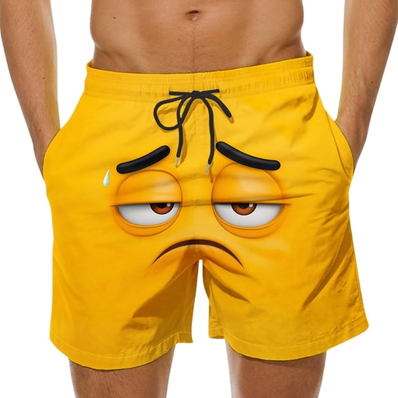 Abomasnow Men's Drawstring Waist Swimwear Beach Shorts Swim Trunks with Pockets S-5XL