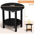 thumbnail image 6 of Nalone 2-Layer Outdoor Side Table, Outdoor Coffee Table HDPE Weather-Resistant Adirondack Deck Table Side Patio End Table for Living Room Bedroom, Outdoor Side Table Outside, Black, 6 of 7