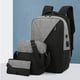 thumbnail image 1 of Conjunto de 3 mochilas ligeras e informales, mochila de viaje de gran capacidad, bandolera multiusos para uso diario, mochilas de negocios con puerto de carga USB y auriculares., 1 of 7