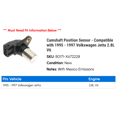 thumbnail image 2 of Camshaft Position Sensor - Compatible with 1995 - 1997 Volkswagen Jetta 2.8L V6 1996, 2 of 2