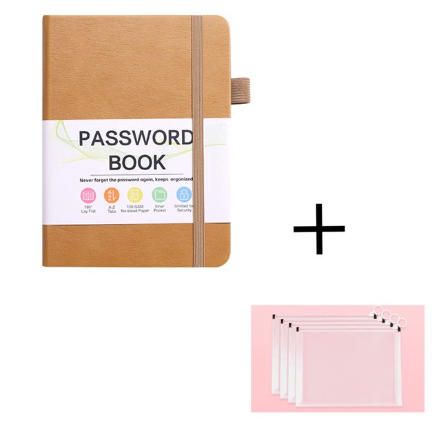 LEEYNEERPassword Keeper Book with Alphabetical Tabs,4.3”x5.7” for Seniors Password Notebook for Internet Website Address Log in Detail (Gray)