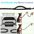 thumbnail image 3 of Hands Free Dog Leash for Dogs, Waist Leash for Dog Walking-Double and Single Dog Leashes for Medium and Large Breeds-Pouch & Lumbar Support, Adjustable Waist Belt, Retractable Bungee,Padded Handles, 3 of 9