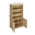 thumbnail image 3 of Manhattan Comfort Sheridan Bookcase Cabinet from Engineered Wood in Natural, 3 of 9