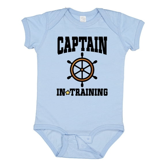 Inktastic Captain in Training Boys or Girls Baby Bodysuit