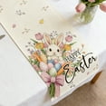 thumbnail image 5 of Easter Table Runner Spring Bunny Eggs Linen Tablecloth 33x120cm HOME Decor Dining Table Coffee Table Decoration Reusable Festive Table Scarf, 5 of 5