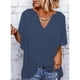 thumbnail image 3 of Top de gasa con cuello en V escote plisado transpirable de poliéster para mujer camisa informal con cuello en V para la escuela ANGGREK  Otros, 3 of 6