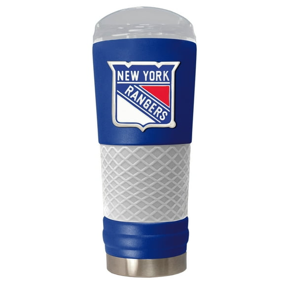 Blue New York Rangers 24oz. Powder Coated Draft Travel Mug
