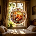 thumbnail image 5 of AZXY Sitting Fox Acrylic Puzzle Suncatcher, 7.87 Inch Stained Glass Window Hanging Decorations, Sun Catcher Indoor Outdoor Home Garden Ornament Gift For Adults Women Mom, 5 of 7