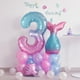 thumbnail image 2 of Globo Digital De Sirena De 40 Pulgadas Cielo Estrellado Color Jalea Niños Niñas Feliz Fiesta De Cumpleaños Decoración Globos Con Número De Cristal, 2 of 4