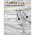 thumbnail image 3 of GARVEE Electric Blanket King Size with Dual Control,90"x100" Soft Flannel Waffle Heated Blankets,4 Heating Levels & 10 Hours Auto Off,White, 3 of 8