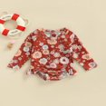 thumbnail image 2 of QJUHUNG Kid Baby Girls One Piece Swimsuit Long Sleeve Zipper Swimwear Ruffle Rashguard Bathing Suits Beachwear, 2 of 6