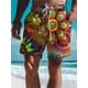 thumbnail image 4 of Bañador con estampado 3D de flores para hombre, pantalones cortos elásticos con cordón, estilo hawaiano, para vacaciones y playa, 4 of 5