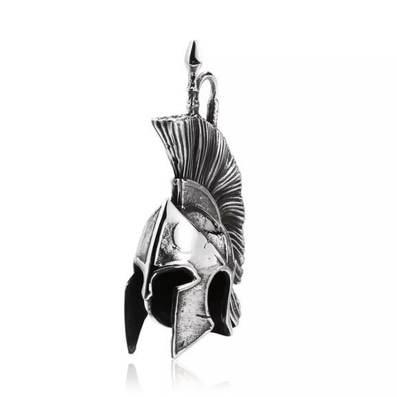 HOOUN Vintage Spartan Warrior Helmet Pendant Stainless Steel Men Women Necklace Gift