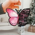 thumbnail image 3 of Pink Butterfly Bible Cross Car Mirror Hanging Ornament - Christian Gift & Xmas Tree Decor, 3 of 5