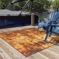 thumbnail image 3 of Unique Loom Outdoor Coastal Collection Area Rug - Okyanus (7' 10" Square Multi/Orange), 3 of 9