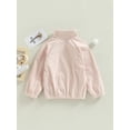 thumbnail image 4 of Arvbitana Toddler Baby Girl Boy Corduroy Coat Long Sleeve Stand Collar Half Zip Jacket Pocket Pullover Outwear, 4 of 9