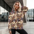 thumbnail image 4 of FOR U DESIGNS Aztec Tribal Pullover Hoodies for Women Oversized Sweatshirts Size S Hoodie Lightweight Sweatshirt with Hood for Women Pullover Long Sleeve Sportswear, 4 of 7