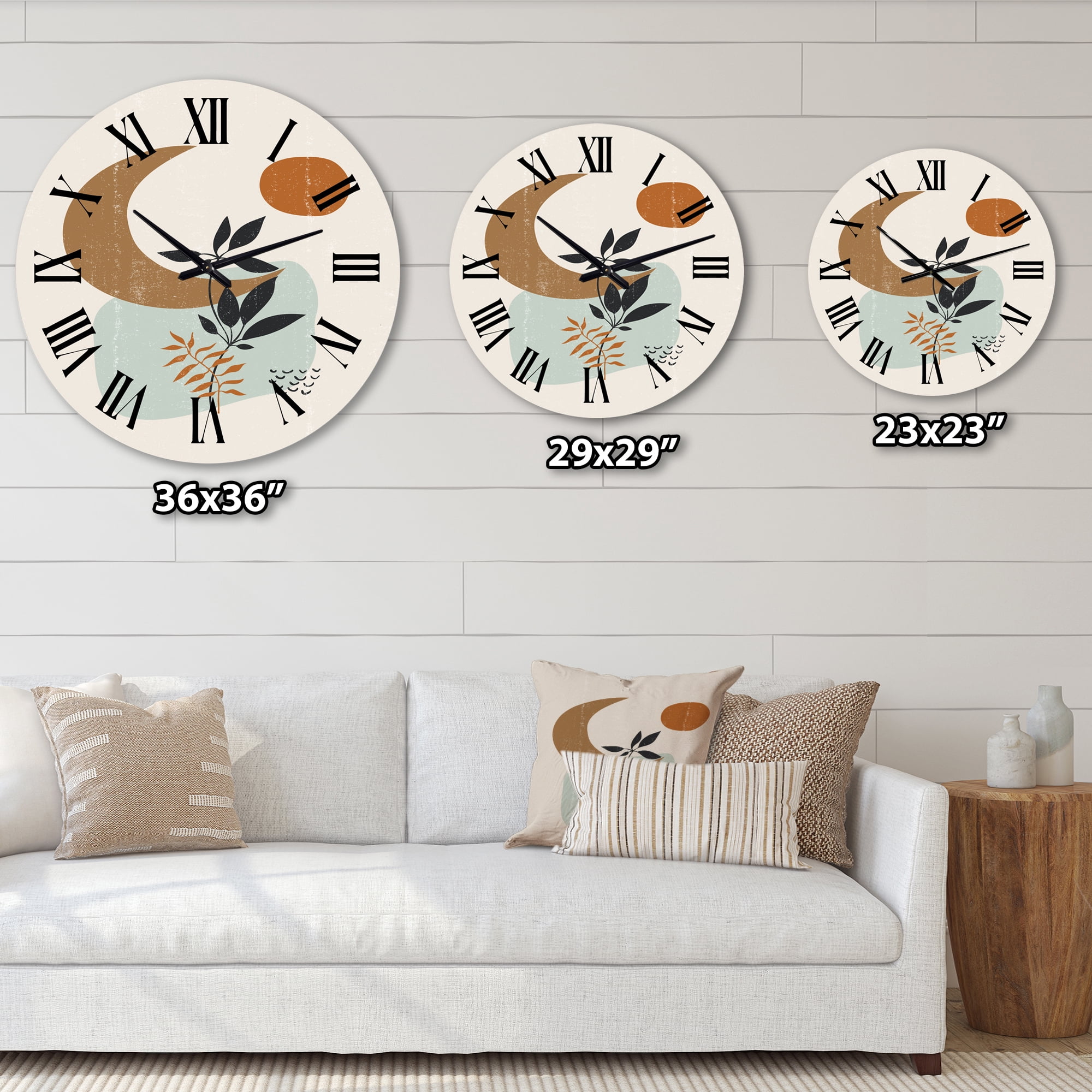 Designart 1 in Modern,Contemporary Wall Clock