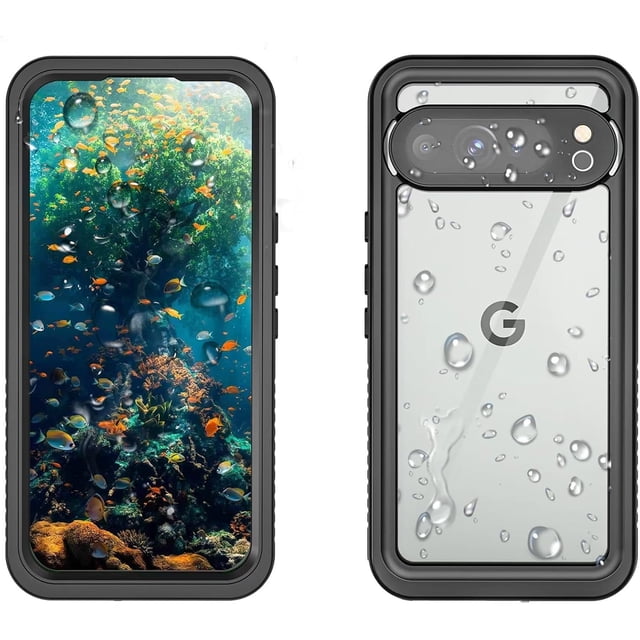KOMI Ultimate Waterproof Case for Google Pixel 9 Pro XL 6.8",Shockproof & Dustproof,Full Coverage with Screen Protector, Wireless Charging Compatible, Slim Design,Perfect for Outdoor Use Black