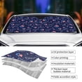 thumbnail image 3 of Disketp Windshield Sun Shade, Car Sun Shade for Front Window Bone And Star For American Sunshades Sun Visor Protector Blocks UV Rays Foldable, 3 of 5